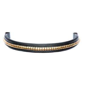 Brass Clincher Browband - Cob - Black