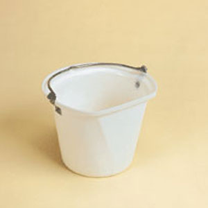 Flat-Sided Bucket - White - 3 Gallon (S85)