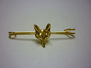 Fox Head Stock Pin - Gold