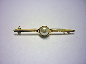 Pearl Stockpin - Gold